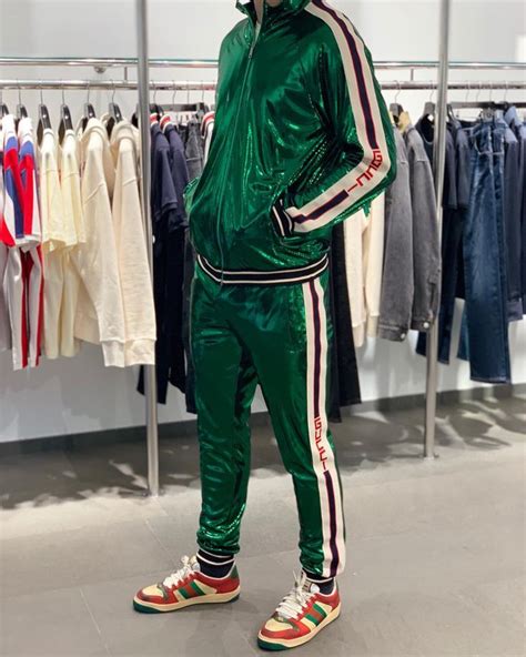 green gucci tracksuit|gucci gg jacquard tracksuit.